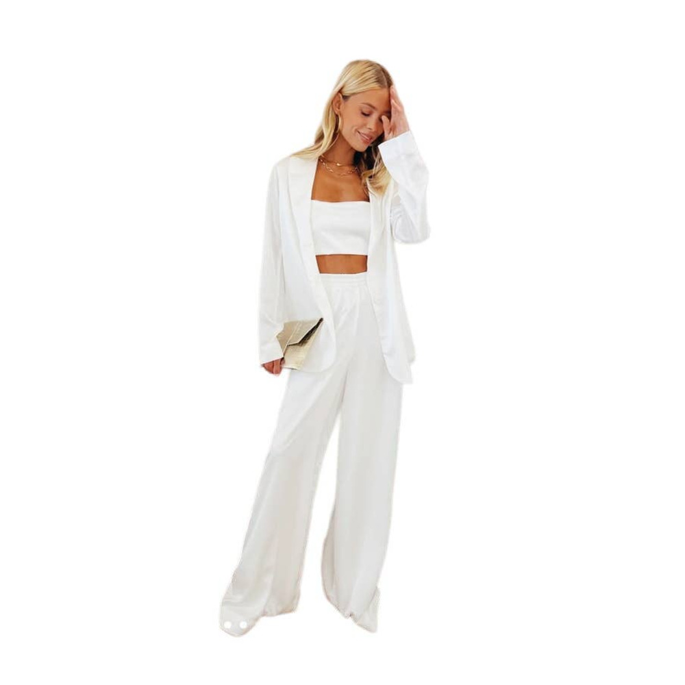 Show Me Your MuMu White Satin Blazer